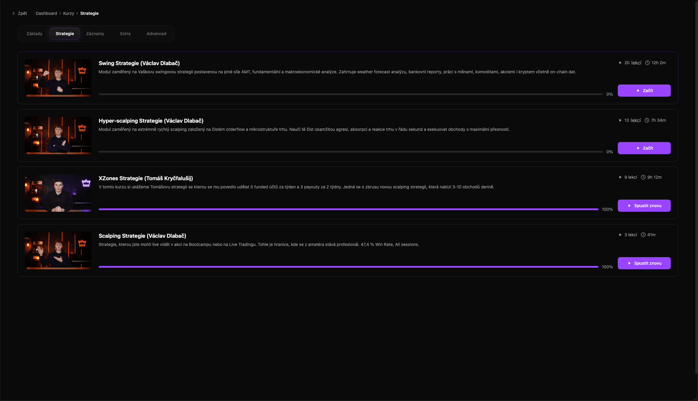 Edukace - XF Academy